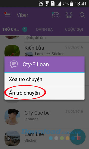 Ẩn trò chuyện Ẩn trò chuyện