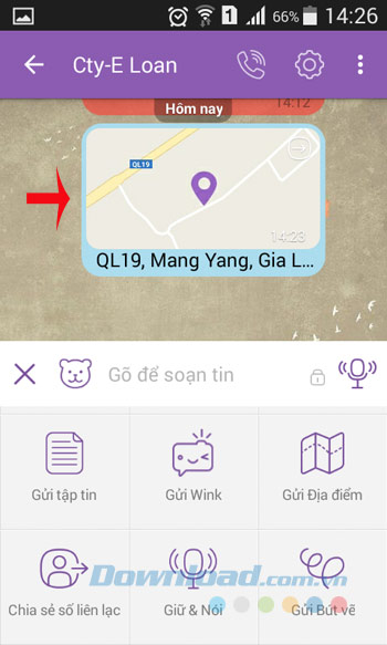 Gửi địa điểm Gửi địa điểm
