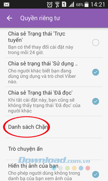 Danh sách chặn Danh sách chặn