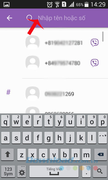 Tìm số liên lạc Tìm số liên lạc