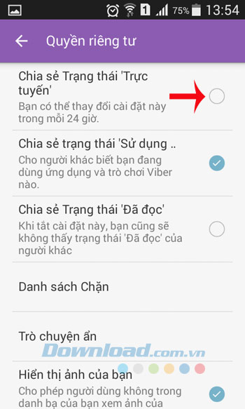 Ẩn trạng thái trực tuyến Ẩn trạng thái trực tuyến