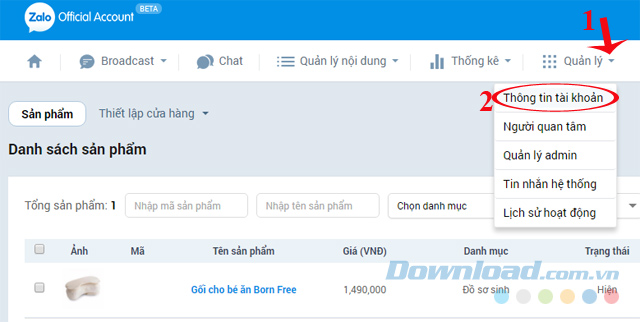 Thông tin sản phẩm