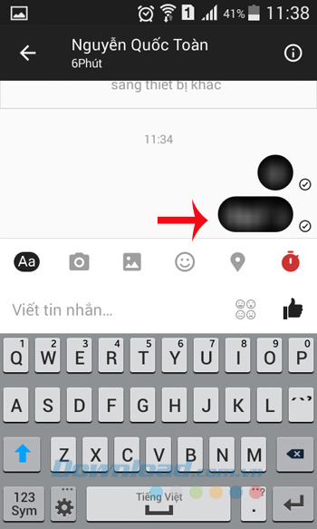 Làm mờ tin nhắn Làm mờ tin nhắn