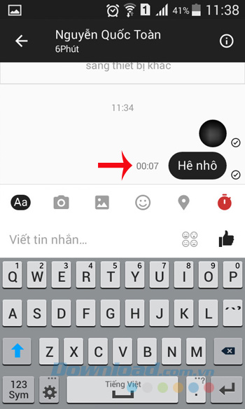 Gửi tin nhắn tự hủy Gửi tin nhắn tự hủy