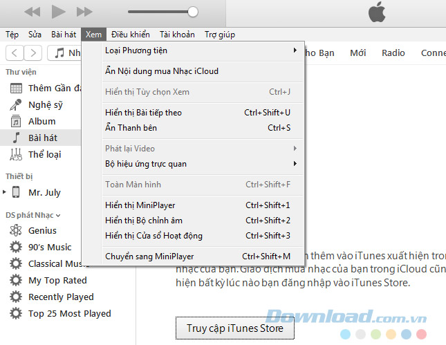 Cài tiếng Việt cho iTunes