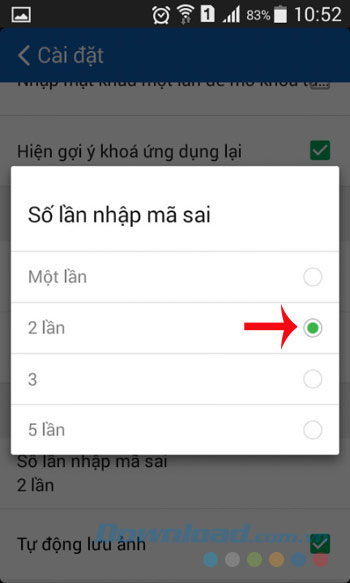 Chọn số lần Chọn số lần