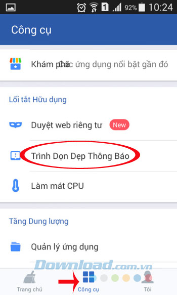 Trình dọn dẹp thông báo Trình dọn dẹp thông báo