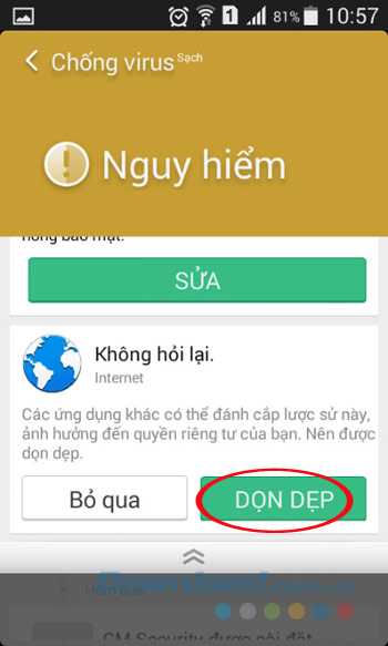 Dọn dẹp thiết bị Dọn dẹp thiết bị