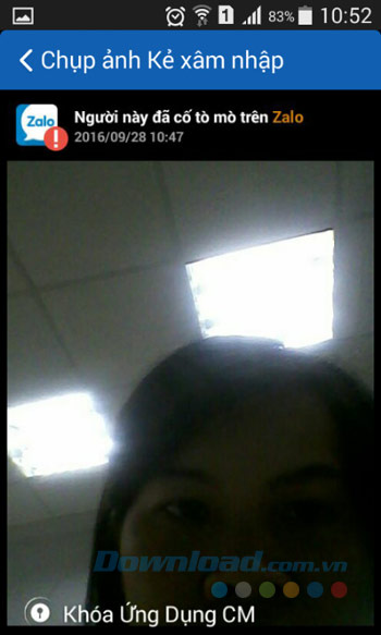 Xem ảnh kẻ xâm nhập Xem ảnh kẻ xâm nhập