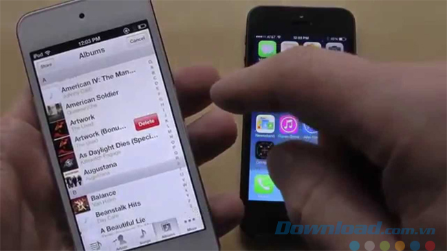 Xóa nhạc trực tiếp trên máy iPhone