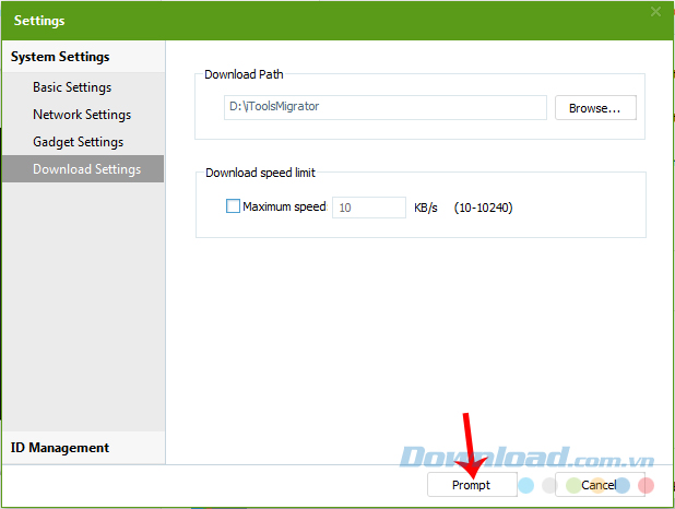Đổi vị trí lưu file Đổi vị trí lưu file