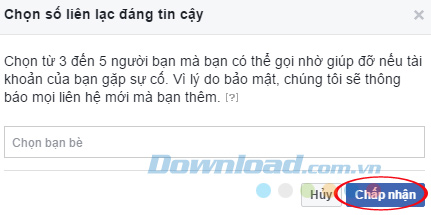 Chọn liên hệ tin cậy
