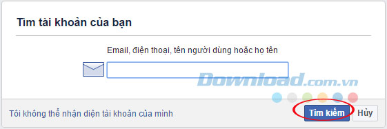 Tìm tài khoản Facebook