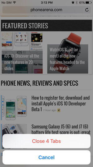 Safari trên iOS 10 Safari trên iOS 10