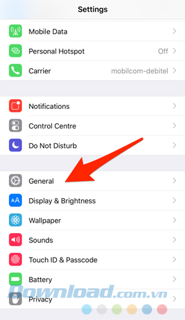 Vào settings kích hoạt 3D Touch