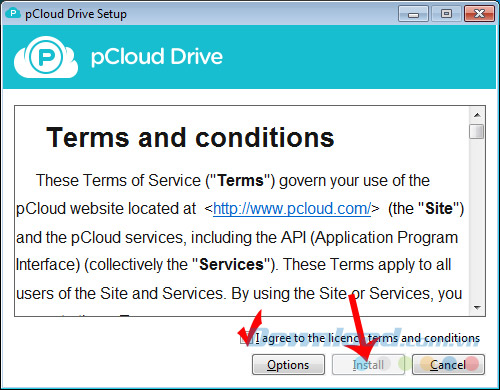 Cài đặt pCloud Cài đặt pCloud