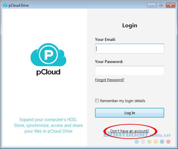 Tạo tài khoản pCloud Tạo tài khoản pCloud