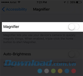 Tính năng Magnifier
