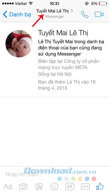 Giao diện chat Giao diện chat
