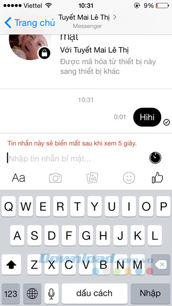 Gửi tin nhắn bí mật Gửi tin nhắn bí mật