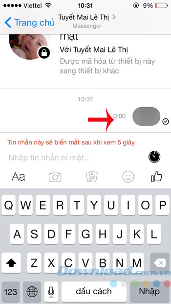 Tin nhắn tự hủy Tin nhắn tự hủy