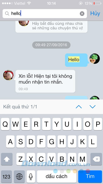 Gõ từ khóa tìm kiếm