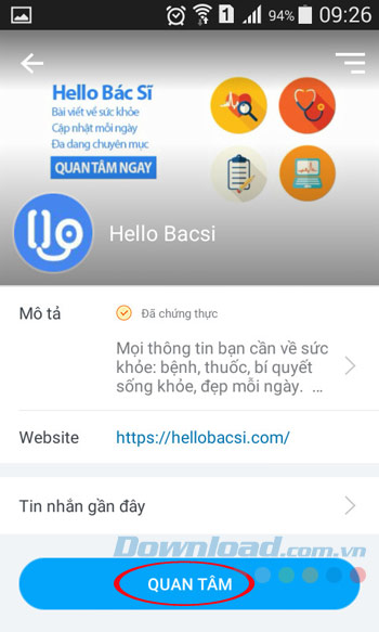 Quan tâm Hello Bác sĩ