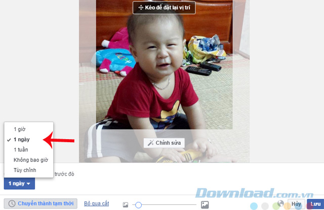 Chọn mốc thời gian