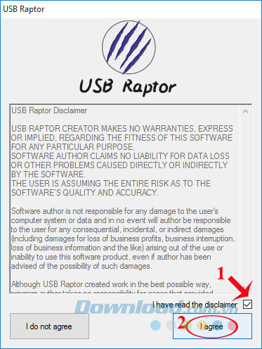 Đồng ý cài đặt USB Raptor Đồng ý cài đặt USB Raptor
