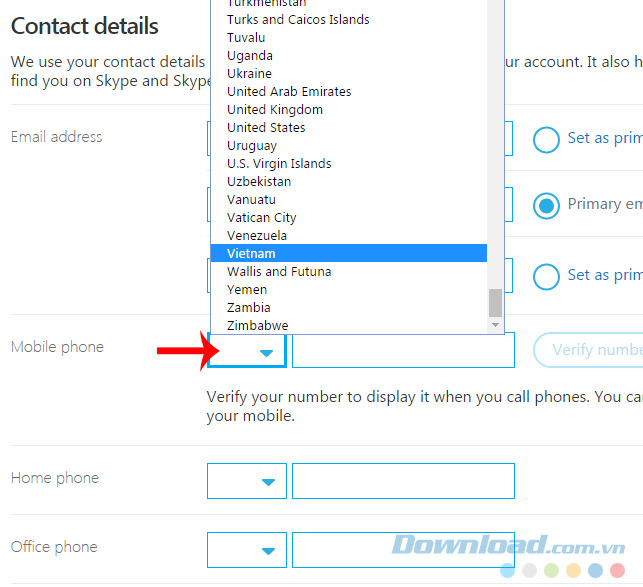 Chọn Quốc gia Chọn Quốc gia