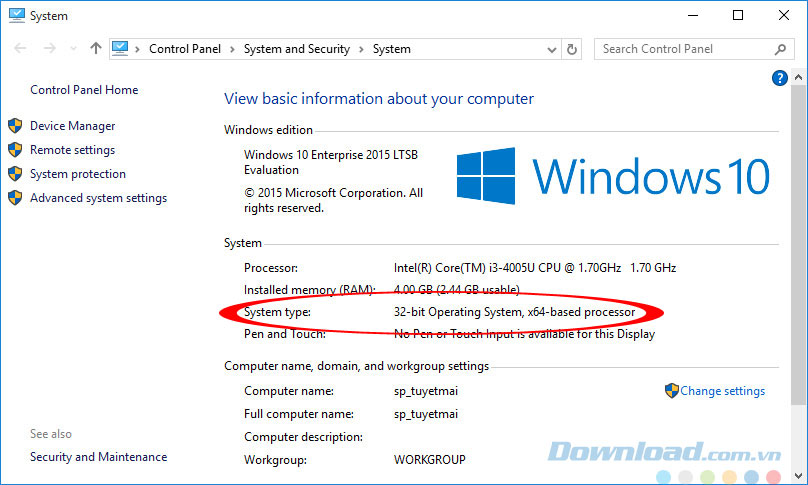 System type System type