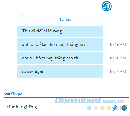 Cách viết chữ nghiêng