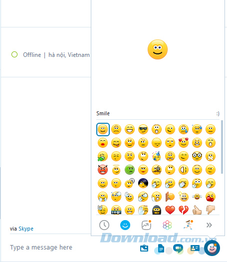 Danh sách emoticons