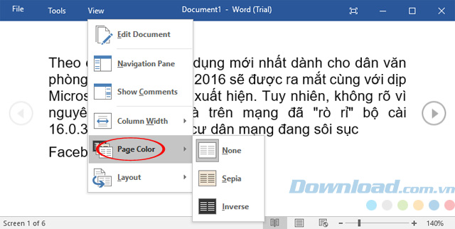 Tùy chỉnh chế độ đọc Tùy chỉnh chế độ đọc
