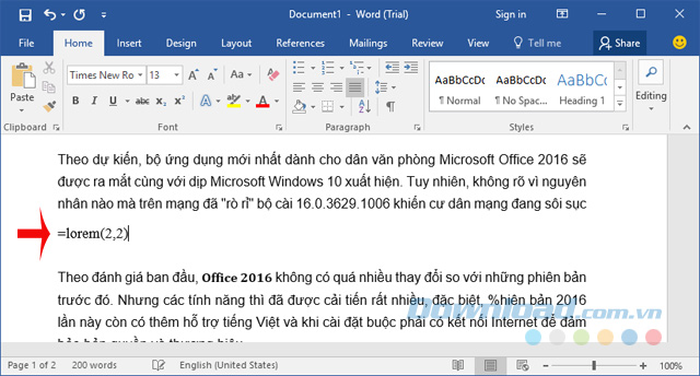 Tạo đoạn văn bản phụ tự động Tạo đoạn văn bản phụ tự động