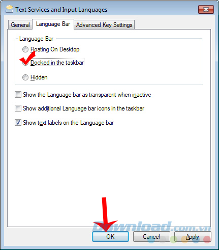 Thẻ Language Bar Thẻ Language Bar
