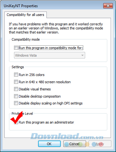 Run as administrator