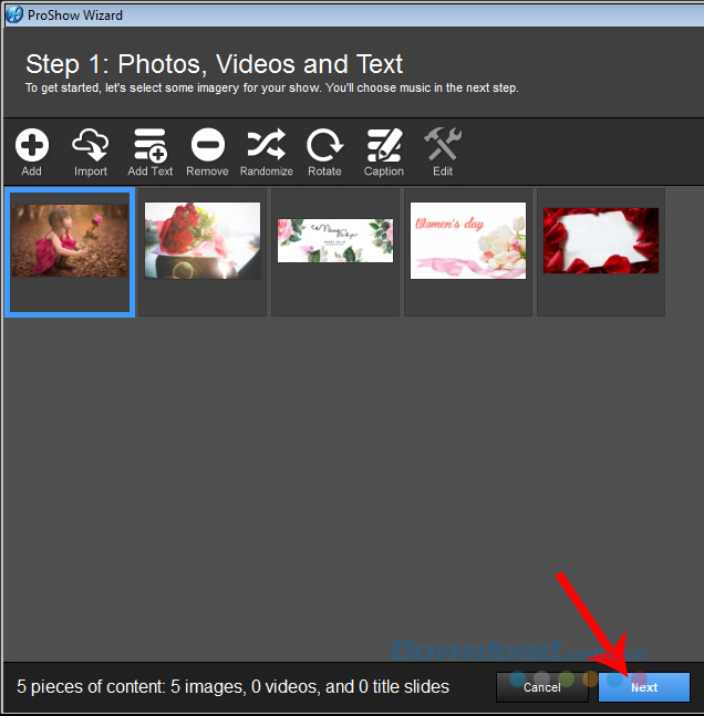 Click vào Next Click vào Next
