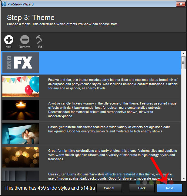 Chọn kiểu trình chiếu Chọn kiểu trình chiếu