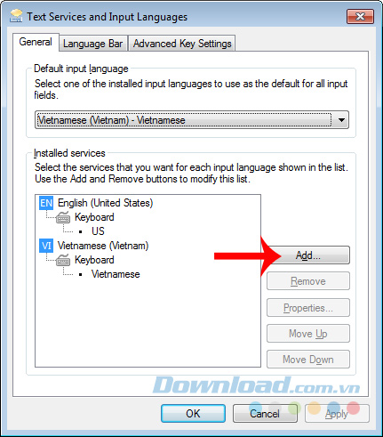 Click vào Add Click vào Add