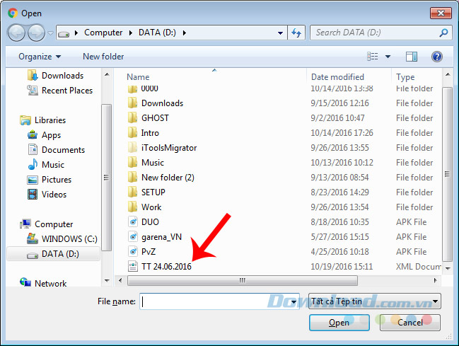 Chọn file Chọn file