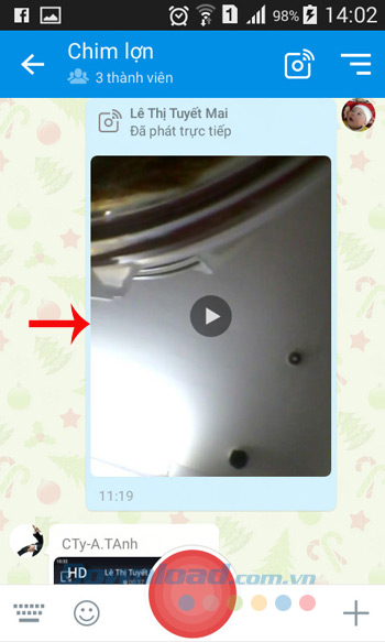 Nhấn giữ video Live Nhấn giữ video Live