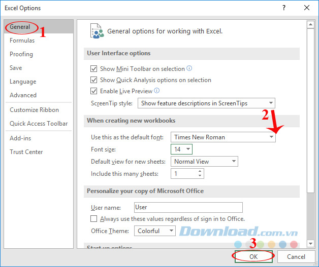 Lựa chọn font chữ, cỡ chữ Lựa chọn font chữ, cỡ chữ