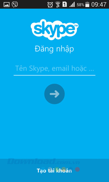 Sau khi thực hiện lệnh đăng xuất Skype