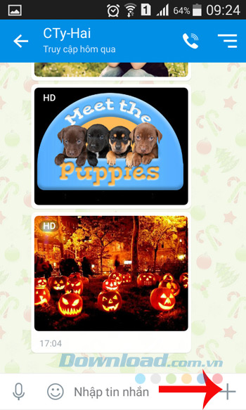 Gửi ảnh qua Zalo