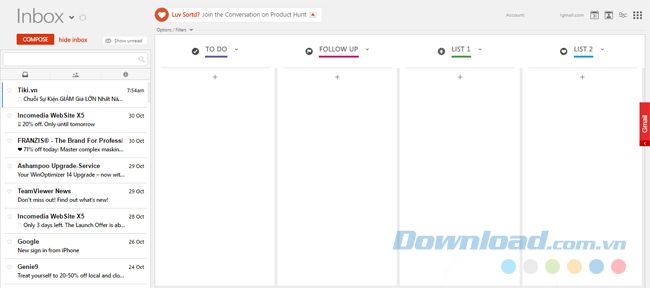 Giao diện thay đổi