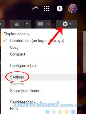 Vào Settings Vào Settings