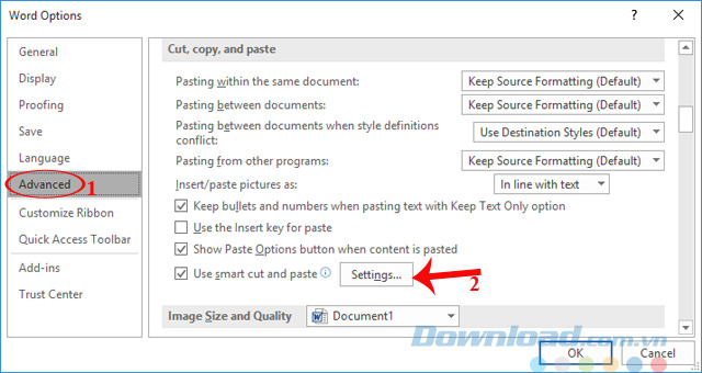 Nhấn vào Advanced Nhấn vào Advanced