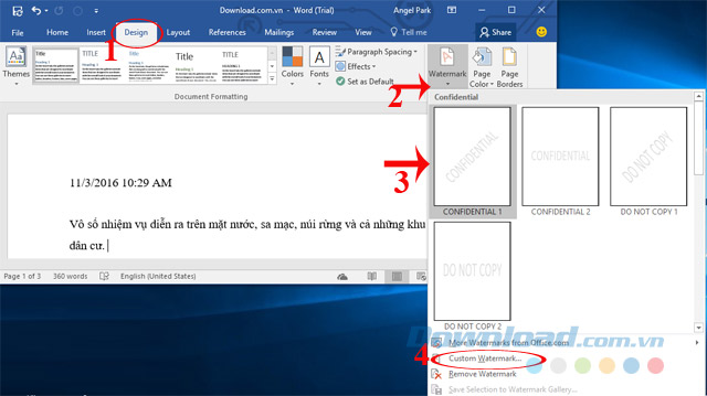 Chèn Watermark Chèn Watermark