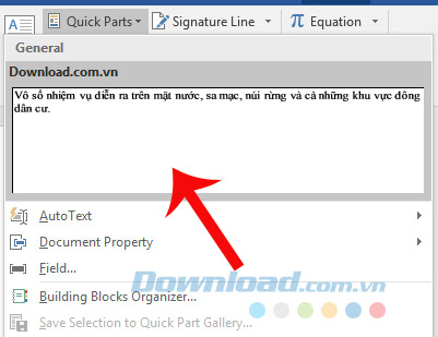 Chèn văn bản mẫu Chèn văn bản mẫu